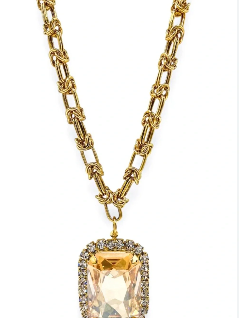TOVA Soleil Gold Crystal Pendant Chain - Picture 2 of 2